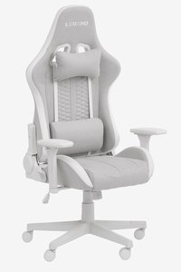 Καρέκλα gaming NIBE λευκό/μπεζ ύφασμα