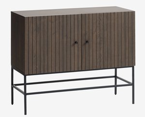 Sideboard HEMDRUP 2 doors dark oak colour/black