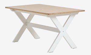 Dining table VISLINGE 90x150 natural/white