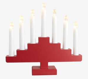 Candelabro ad arco HILDEGUN L24 cm con 7 LED e timer