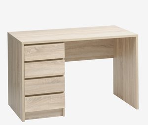 Desk LIMFJORDEN 60x120 4 drawers light oak colour