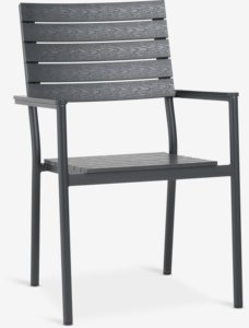 Chaise empilable PADHOLM noir