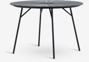 Záhradný stôl RANGSTRUP Ø110 čierna/čierna