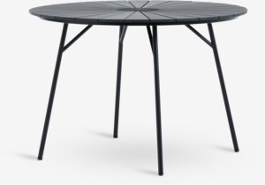 Tuintafel RANGSTRUP Ø110 zwart/zwart