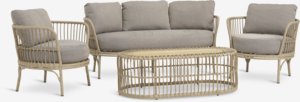 Ensemble lounge ILLERUP 4,5 personnes naturel