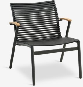 Silla de exterior SADBJERG negro