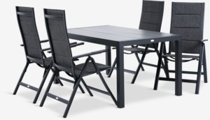 HAGEN L160 table + 4 MYSEN chaises gris
