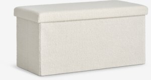 Pufa NYSTED 76x38 ze schowkiem naturalna biel boucle