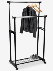 Clothes rail GUDME double black/chrome