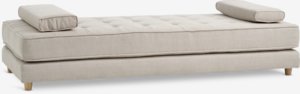 Daybed VARMARK 192x78 beige stof/eiken kleur