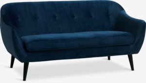 Sofa EGEDAL 2.5-Sitzer Samt dunkelblau