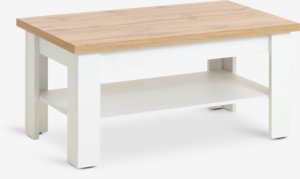 Stolik kawowy MARKSKEL 60x110 biały/dąb