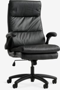 Silla de oficina KASTBJERG polipiel negro