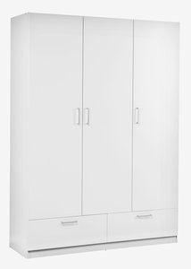 Wardrobe ELLESTED 144x200 3 doors 2 drawers white