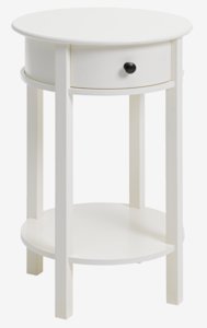 Noční stolek EGEBY 1 zásuvka bílá