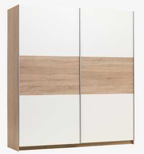 Armadio SATTRUP 201x219 cm bianco/color rovere