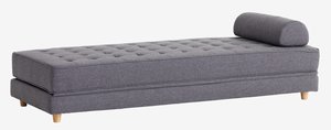 Κρεβάτι-καναπές VARBJERG σκούρο γκρι ύφασμα