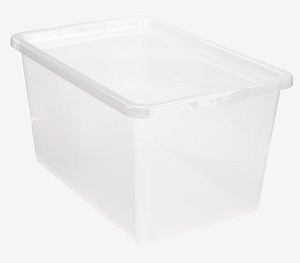 Úložný box BASIC BOX 52 L s vekom priehľadná