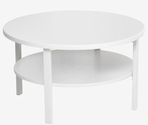 Coffee table SKIBBY D80 with shelf white