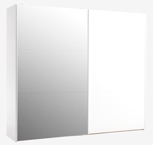Vaatekaappi TARP 250x221 peilillä valkoinen