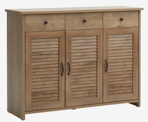 Sideboard MANDERUP 3 doors 3 drawers wild oak colour