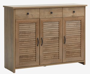 Dressoir MANDERUP 3 deuren 3 lades wild eiken kleur