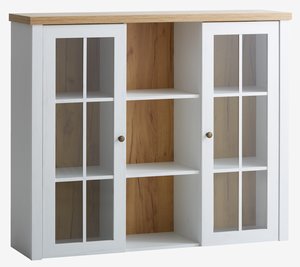 Top section MARKSKEL 2 doors white/oak colour