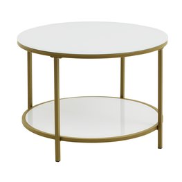 Image of JYSK Couchtisch GADEVANG Ø65 weiss/gold