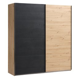 Image of JYSK Kleiderschrank SALTOV 204x222 schw/eiche