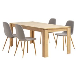 Image of JYSK LINTRUP L190 oak + TINGLEV oak/grey