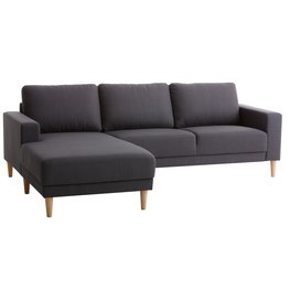 Jysk Bank Egense Chaise Longue Donker Grijs jysk kopen in de aanbieding